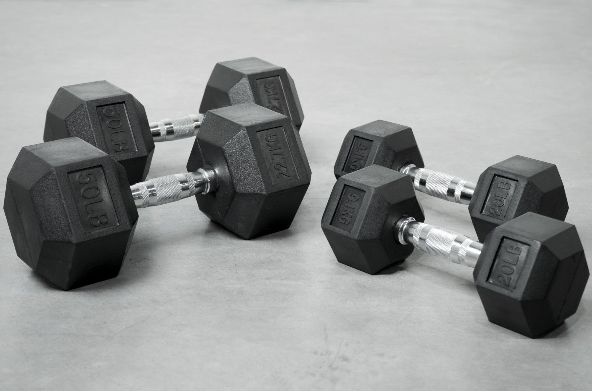 Closeout Rubber Hex Dumbbell