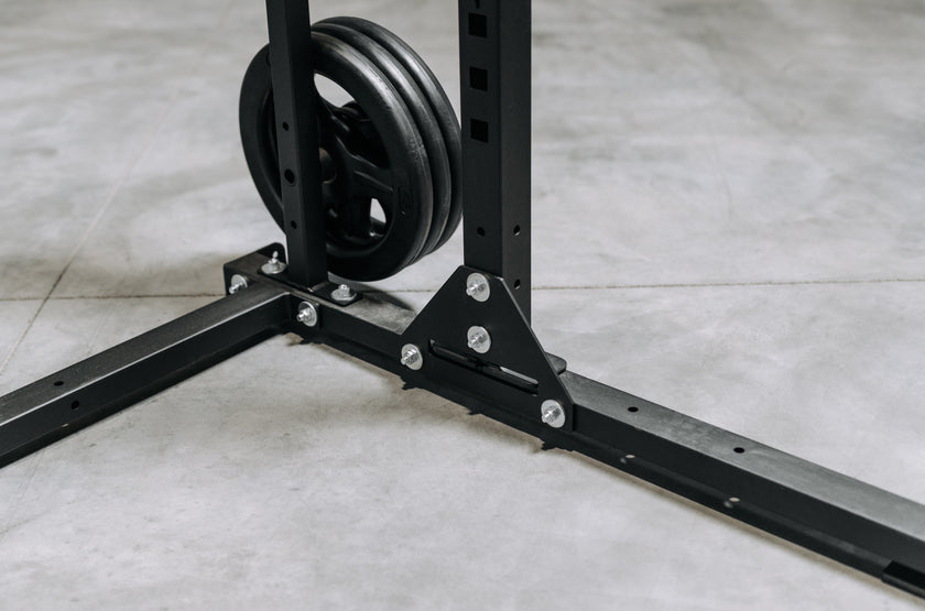 Corner Of Rack With Black Grip Plates