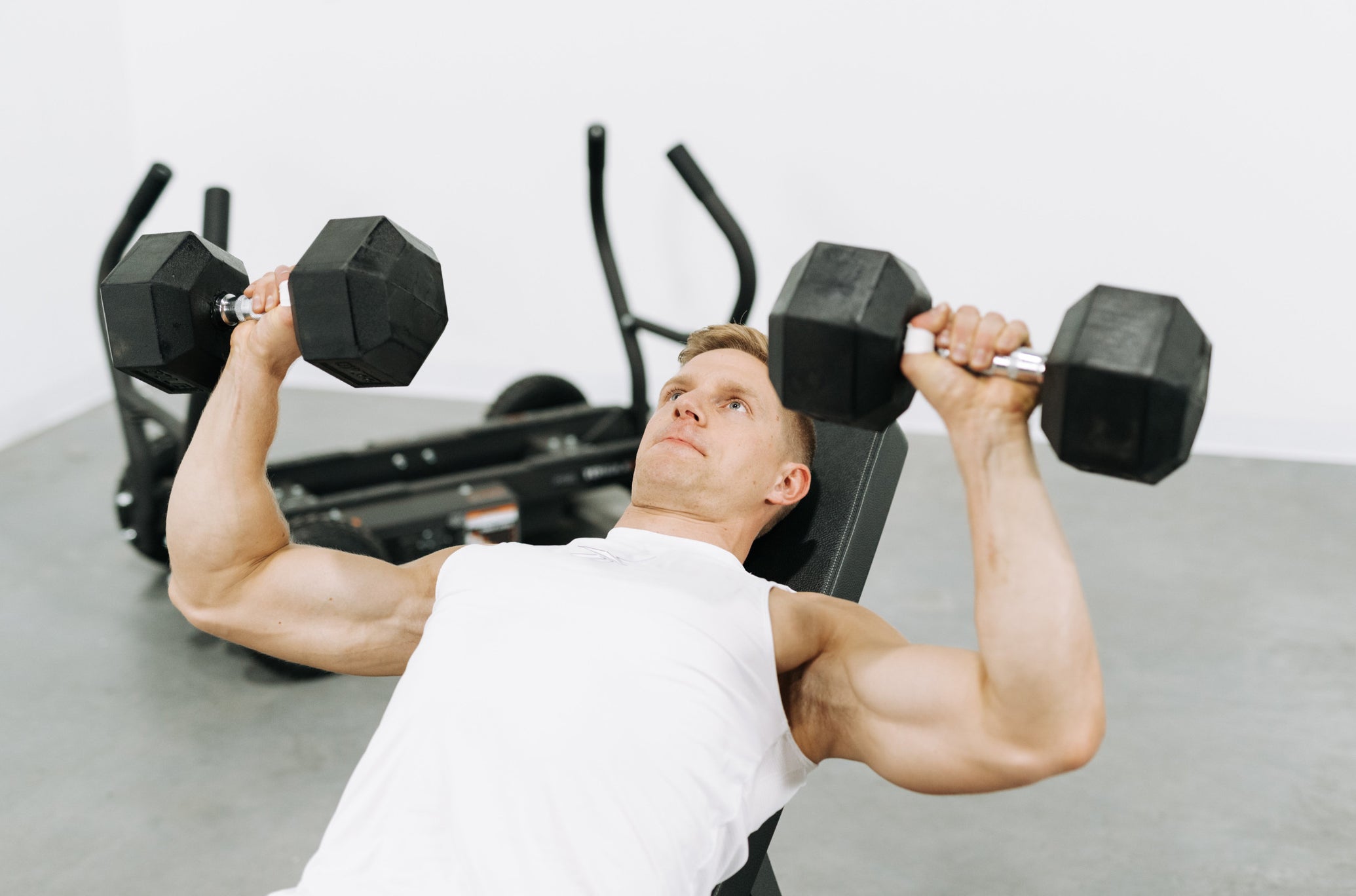 Brent Fikowski Working Out With Torque Fitness Dumbbells<black>