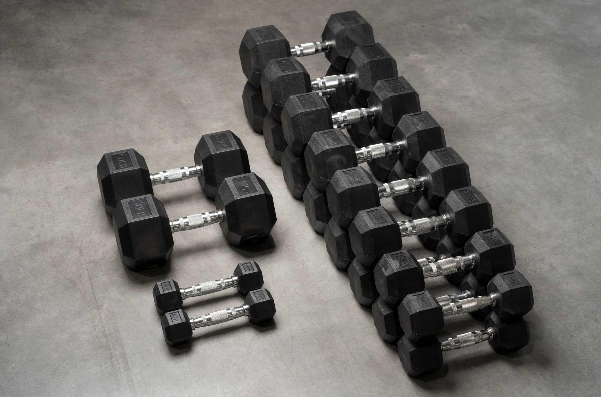 Rubber Hex Dumbbell Sets