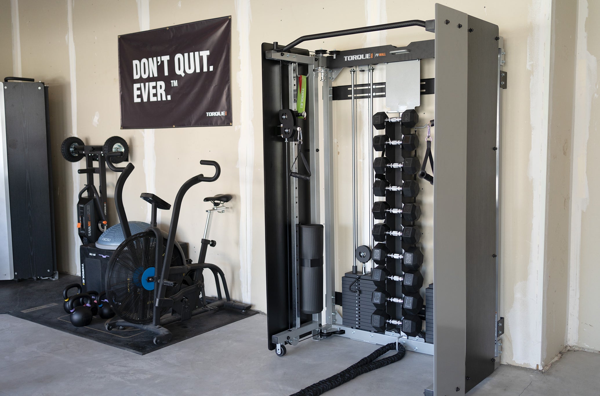 Wall-Mounted F9 Fold-Away Functional Trainer