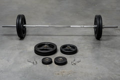 7' Home Gym Bar and Grip Plate Package