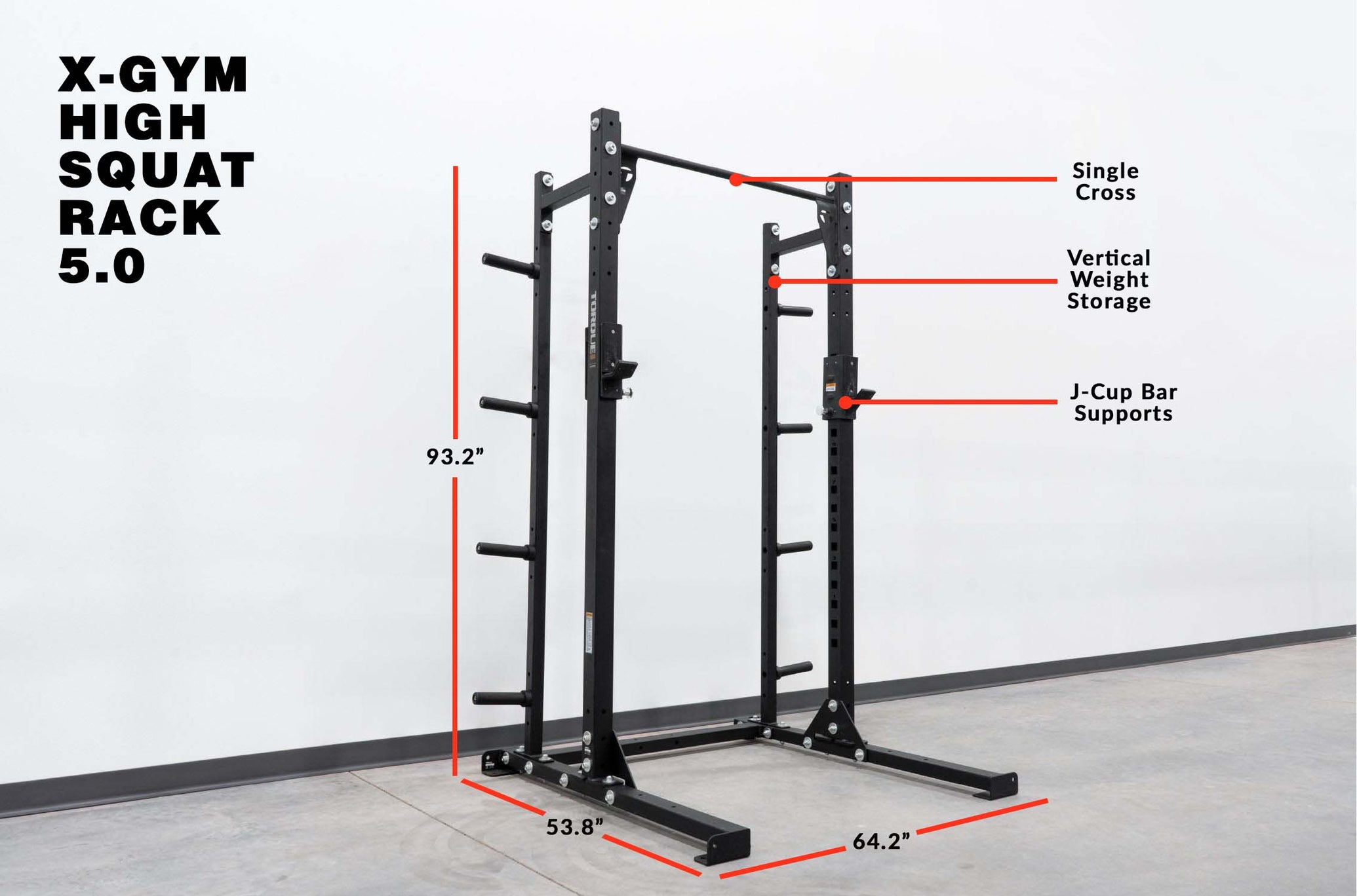 High Squat Rack with Weight Storage